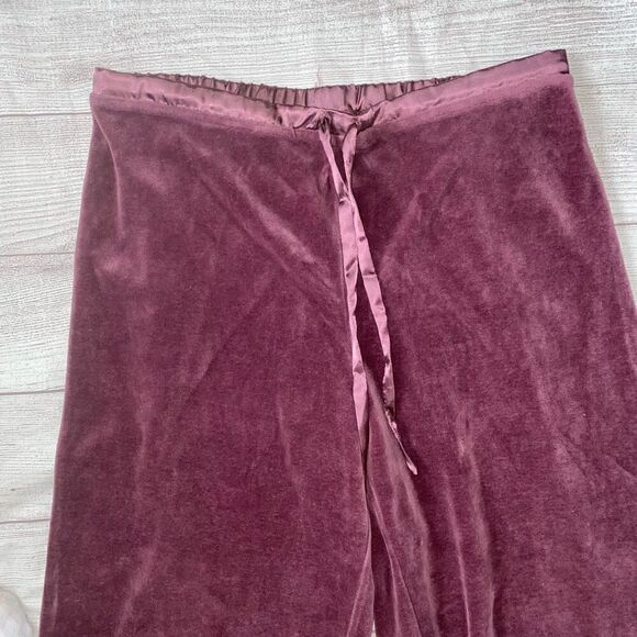 Sarah spencer intimates women M velour luxury pajama set mauve M - Picture 7 of 14